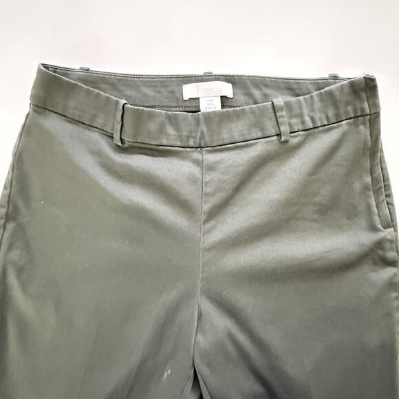 H&M Pants Womens 8 Olive Green Chino Slim Fit Stretch Ankle‎ Dress Casual Office - Picture 9 of 16